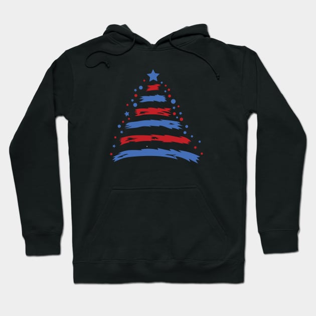 US christmas tree Hoodie by theramashley